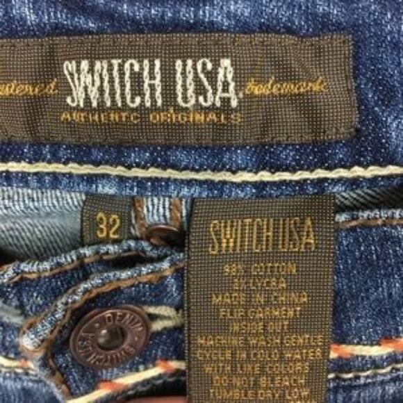 Switch USA Embellished Flared Vintage  Denim size 32 - Picture 9 of 9